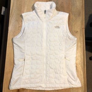 North Face White Vest Sz M